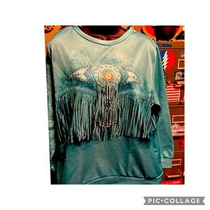 Ladies light weight south western design sweatshirt.
